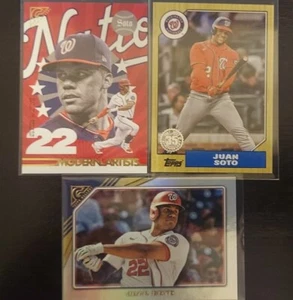 Juan Soto Topps 2022 Inserts And Rainbow Foil Cards - Picture 1 of 8