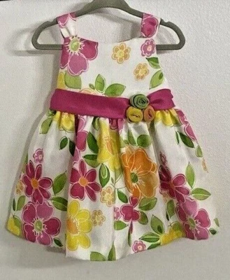 Vestido Princesa Americana Infantil Niñas 18 Meses Floral Primavera Verano Foto 1 de 4