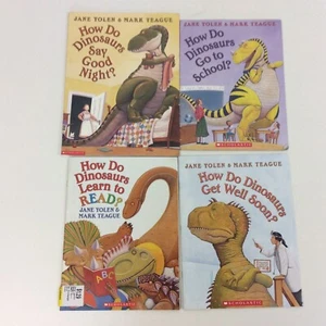 Yolen Teague Dinosaurs School Good Night Kindergarten 4 Picture Book Lot - Imagen 1 de 4