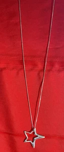 Sterling Silver 925 Ethereal Star Pendant 2 1/4" & Box Chain Necklace 36" 11.3 g - Picture 1 of 23