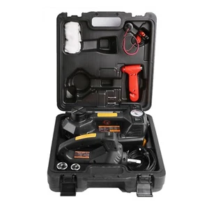 12V 4Ton 3 in 1 Car Electric Hydraulic Floor Jack Lift Set Tire Inflator Gauge - Picture 1 of 10