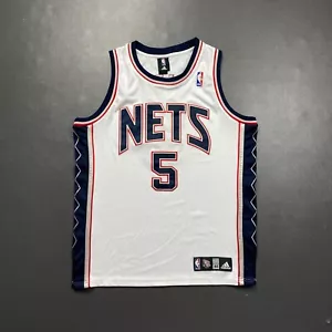 100% Authentic Jason Kidd Vintage Adidas New Jersey Nets Jersey Size 44 L XL Men - Picture 1 of 6