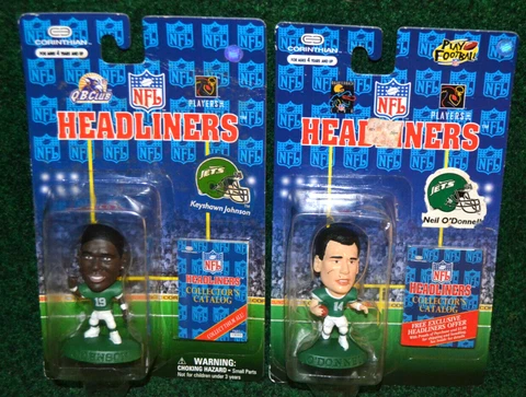 New York Jets Keyshawn Johnson +Neil O'Donnell 1996 Corinthian Headliner Figures Cover