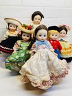 Vtg Madame Alexander Doll Lot (6) International Series 1960s 8” Bent Knee Strung