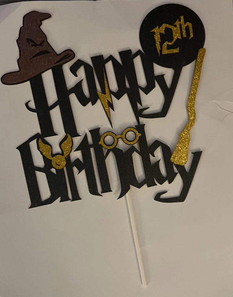 Harry Potter 12º Cumpleaños Pastel Topper Comida Cumpleaños Fiesta Decoración Niños Foto 1 de 1