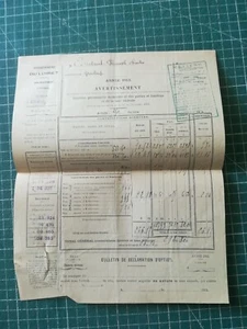 vo32 - 2 pages circa 1914 avertissement impôts Famille Coutant Chécy - Picture 1 of 2