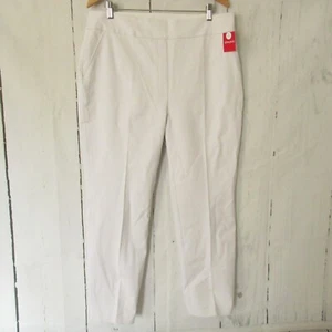 Pantaloni Spanx nuovi 1x classici bianchi slim dritti vita alta taglie forti - Foto 1 di 8