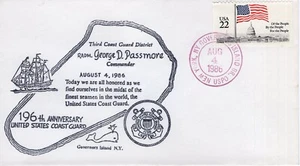196TH ANNIVERSARY US COAST GUARD, NEW YORK GOVERNORS ISLAND 1986 FDC19263 - Bild 1 von 1