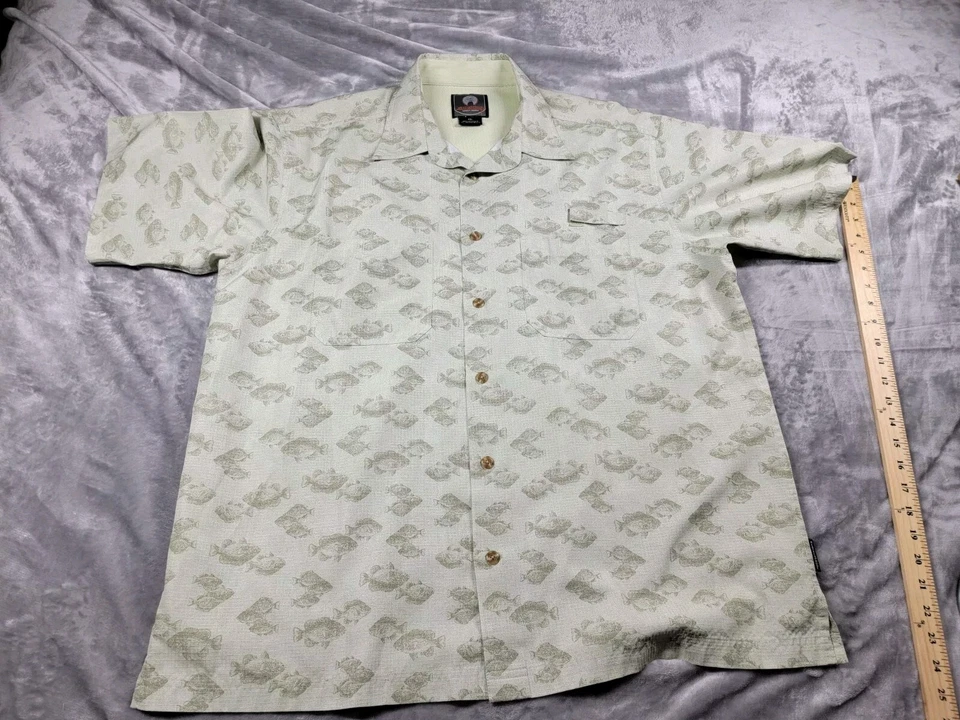 Weatherproof Garment XL Men's Fish Pattern button Shirt fishing vented, outdoors - Image 1 of 4