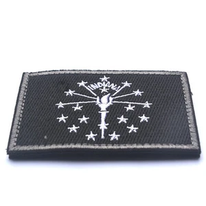 USA Indiana IN STATE FLAG U.S. ARMY TACTICAL HOOK PATCH - Picture 1 of 4
