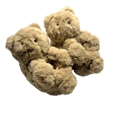 Zapatillas Baby Gap Oso de Peluche Marrón Felpa Antideslizante Niños Pequeñas 5/6 Nuevas sin Etiquetas Foto 1 de 4