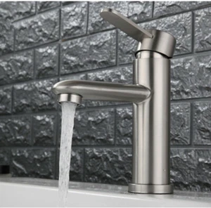 Rubinetto miscelatore bagno SUS304 acciaio inox design monocomando - Foto 1 di 4