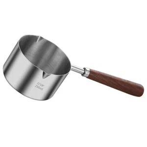 Olla de leche de acero inoxidable para bebé ollas pequeñas salsa de cocina con caño - Imagen 1 de 12