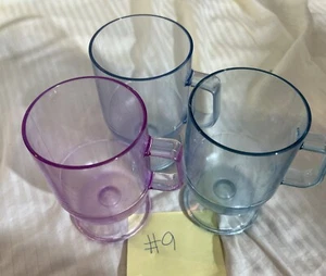 TUPPERWARE Acrylic MUGS Coffee (3) preludio Glasses Cups 14 OZ *Scratches* #9 - Picture 1 of 9