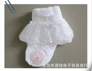 Baby Girls Kids toddlersLace White/Pink Trim Princess Soles Crew Socks 1-12yrs - Picture 1 of 2