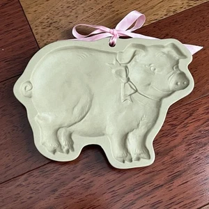 Brown Bag Cookie Art PIG Mold Pottery Hill Design Retired Vintage 1986 - Picture 1 of 6