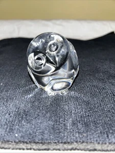 Steuben Kristall Figuren und Geschenkartikel Eule Handkühler Kunstglas Briefbeschwerer - Bild 1 von 7