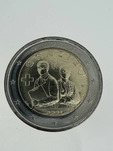 2 Euro Gesundheitswesen Covid Gedenkmünze Italien 2021 Grazie Danke unz bfr CuNi - Bild 1 von 3