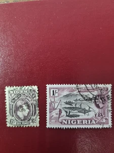 World Stamps. 2 x different pre-decimal NIGERIA Stamps - Picture 1 of 1