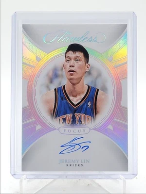 JEREMY LIN 2024-25 ENFOQUE IMPECABLE AUTÓGRAFOS KNICKS AUTOMÁTICO/25 Q5692 Foto 1 de 2