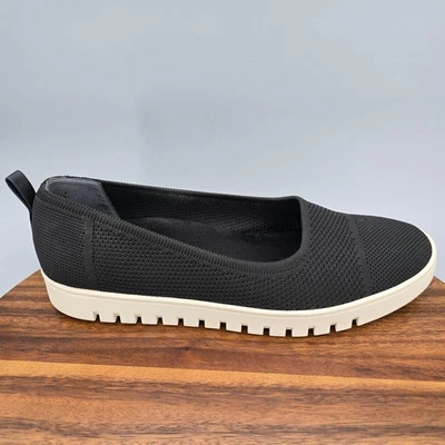 Vionic Uptown Flats Womens 12 Black Knit Skimmer Comfort Orthotic Shoes Slip On - Image 1 of 4