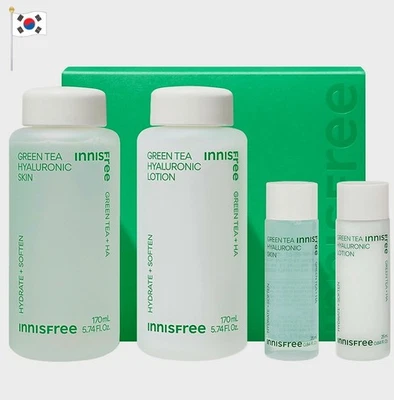 Juego de loción y piel hialurónica Innisfree Green Tea 170 ml + mini 25 ml x 2 1 pieza Foto 1 de 4