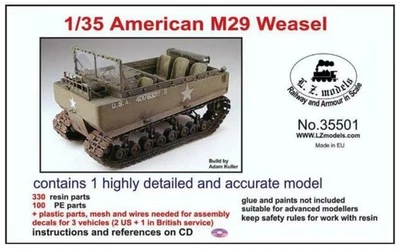 American Studebaker M29 Weasel WWII L.Z. Models 35501 scale 1/35 RE & PE Kit - Immagine 1 di 4