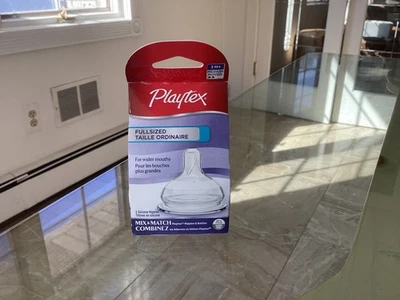 Playtex Baby Full Sized 2-Pack Silicone Nipples 3M+ - Image 1 of 2