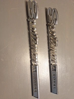 Conjunto de 2 emblema vintage Dodge Van Sportsman Royal (A30) - Imagem 1 de 4