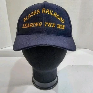 Alaska Railroad Herren Kappe bestickt marineblau Druckknopflasche Wollmischung gebraucht, in einwandfreiem Zustand - Bild 1 von 7