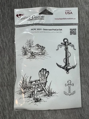 Juego de sellos de goma Heartfelt Creations paisaje marino precortado HCPC 3531 artesanía Foto 1 de 3