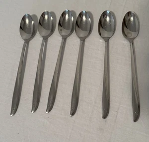 Oneida Community Edelstahl Doppelstern 7,5" Eisteelöffel 6 Stück Vintage - Bild 1 von 5
