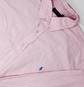 Camisa Polo Ralph Lauren Para Hombres 2XLT Alta Rosa Manga Larga Con Botones Calce Clásico - Imagen 1 de 9
