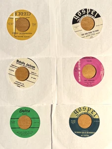 6 GOSPEL SOUL 45 RPM RECORD LOT -  7" RECORDS - VG - Picture 1 of 2