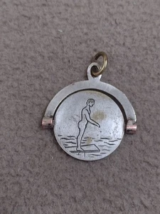 Watch Fob Spinner Man & Woman Swimmers Risque - Picture 1 of 5