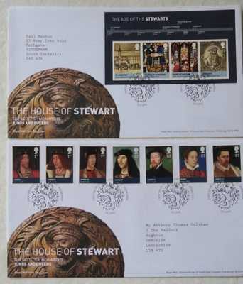 2 x 2010 SUPERB ROYAL MAIL FDCs - HOUSE OF STEWART STAMPS & SHEET - EDINBURGH - Image 1 of 2