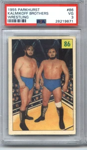 1955-56 Parkhurst Wrestling #86 Kalmikoff Brothers PSA 3 - Bild 1 von 2