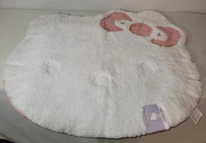 Hello Kitty Gesicht mit Schleife weiß/rosa Zimmerteppich 32,75 x 38 Zoll Neu - Bild 1 von 4