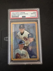 1998 Topps Chrome Roy Halladay REFRACTOR Rookie cards #264 PSA 10 GEM MINT POP 6 - Picture 1 of 2