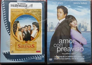 LOTE 2 DVD HUGH GRANT SIRENAS (MUY RARO)+AMOR CON PREAVISO-NUEVOS Y PRECINTADOS - Imagen 1 de 2