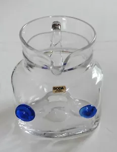 Midcentury Modern Glass Boda Sweden Erik Hoglund Female Nude Torso 5" Pitcher - Picture 1 of 9