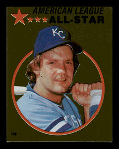 1982 Topps Stickers George Brett HOF All-Star Foil Royals #133 NM-MINT