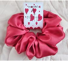 Funny Valentine's Day Gift,Red  Satin Scrunchie, Anniversary Gift For Her
