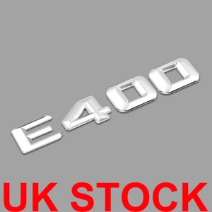 Chrome Silver Rear Trunk Letters 3D Styling Badges AMGs for E 400 Class UK STOCK - Picture 1 of 5