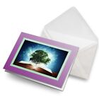 Greeting Card Photo Insert Tree Book Reading English Teacher