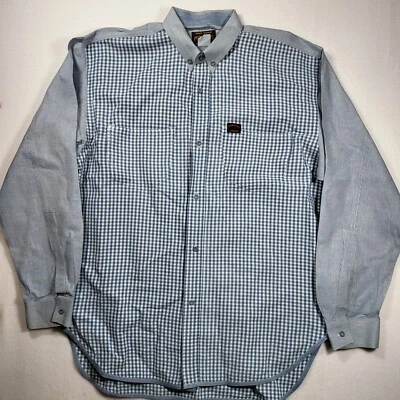 Vintage Pepe Jeans Cotton Long Sleeve Shirt Mens Large Blue Plaid Y2K 90s USA - Image 1 of 4