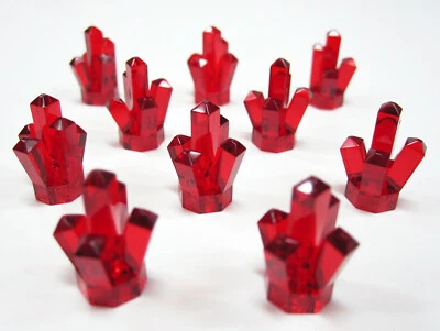 10 x LEGO Kristall 1x1 - Rot transparent - 52 und 30385 - NEU - Bild 1 von 3