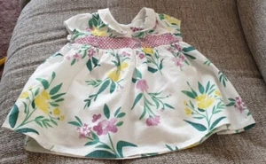 TU 0/3 Months Baby Girls Floral Short sleeved Summer Dress - Picture 1 of 3