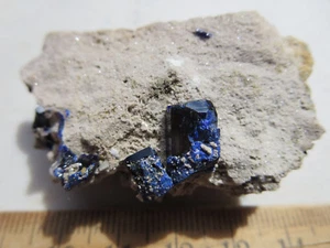 275 AZURITE SPECIMEN FROM TOUISSIT, OUJDA PROVINCE, MOROCCO. BEAUTIFUL AZURITE - Picture 1 of 3