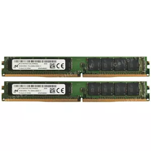 Micron 64GB 2X32GB PC4-21300 2666MHZ 288p VLP ECC Unbuffered UDIMM Server Memory - Picture 1 of 6